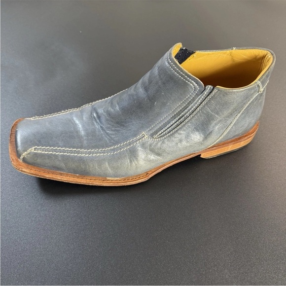 Wexford Leather Square Toe Loafers Steel Blue Men’s 45 EU 12 US Made In Italy - Picture 3 of 9